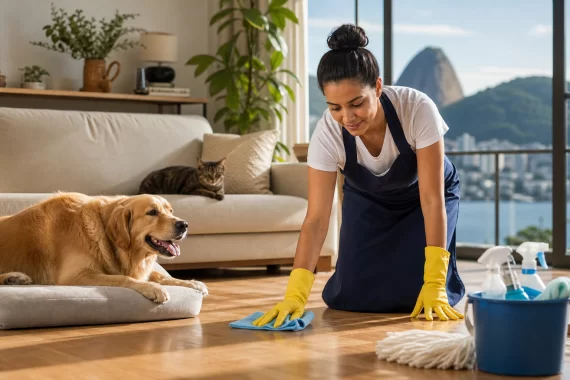 Diarista no Rio de Janeiro para casa com pets: como orçar
